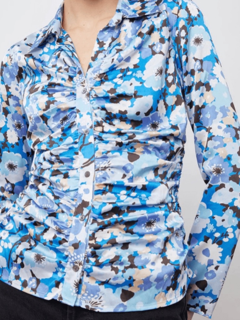Rails Lisa Top in Blue Zinnia Button-Up Shirt NWOT Small